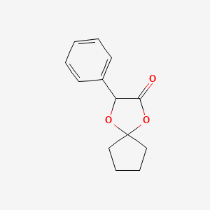 molecular formula C13H14O3 B15378457 3-Phenyl-1,4-dioxaspiro[4.4]nonan-2-one CAS No. 6946-57-2