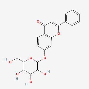 2-phenyl-7-{[(2S,3R,4S,5S,6R)-3,4,5-trihydroxy-6-(hydroxymethyl)oxan-2-yl]oxy}-4H-chromen-4-one