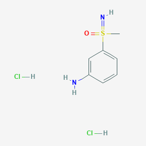 molecular formula C7H12Cl2N2OS B15378505 (3-Aminophenyl)(imino)(methyl)-l6-sulfanone hydrochloride 