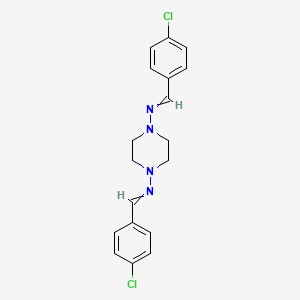 molecular formula C18H18Cl2N4 B15378522 1-(4-chlorophenyl)-N-[4-[(4-chlorophenyl)methylideneamino]piperazin-1-yl]methanimine CAS No. 21323-00-2