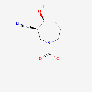 molecular formula C12H20N2O3 B15378530 tert-butyl (3S,4S)-3-cyano-4-hydroxy-azepane-1-carboxylate 