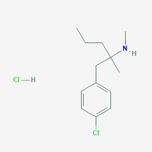 1-(4-chlorophenyl)-N,2-dimethylpentan-2-amine;hydrochloride