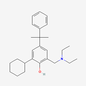 2-Cyclohexyl-6-[(diethylamino)methyl]-4-(2-phenylpropan-2-yl)phenol