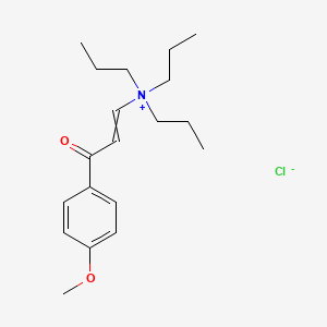 [3-(4-methoxyphenyl)-3-oxoprop-1-enyl]-tripropylazanium;chloride