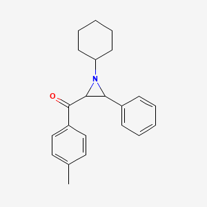 Methanone, (1-cyclohexyl-3-phenyl-2-aziridinyl)(4-methylphenyl)-, trans-