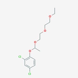 molecular formula C14H20Cl2O4 B15378621 2,4-Dichloro-1-[1-[2-(2-ethoxyethoxy)ethoxy]ethoxy]benzene CAS No. 32514-67-3