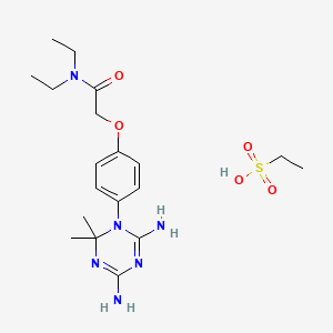 2-[4-(4,6-diamino-2,2-dimethyl-1,3,5-triazin-1-yl)phenoxy]-N,N-diethylacetamide;ethanesulfonic acid