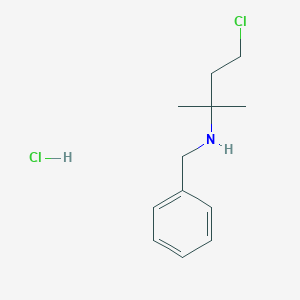 N-benzyl-4-chloro-2-methylbutan-2-amine;hydrochloride