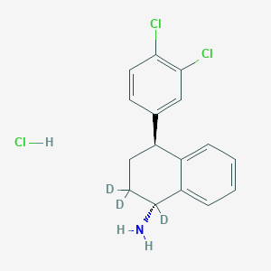 molecular formula C16H16Cl3N B15378697 (+/-)-trans-N-Desmethylsertraline-1,2,2-D3 HCl 