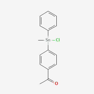 1-[4-(Chloro-methyl-phenylstannyl)phenyl]ethanone