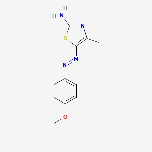 molecular formula C12H14N4OS B15378723 (5E)-5-[2-(4-Ethoxyphenyl)hydrazinylidene]-4-methyl-1,3-thiazol-2(5H)-imine CAS No. 33174-96-8