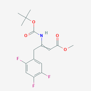 3-Tert-butoxycarbonylamino-4-(2,4,5-trifluorophenyl)but-2-enoic acid methyl ester