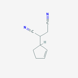 molecular formula C9H10N2 B15378740 2-(Cyclopent-2-en-1-yl)butanedinitrile CAS No. 22755-70-0