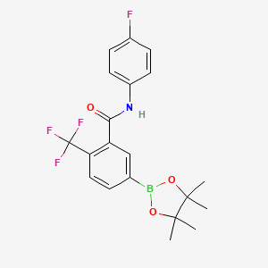 N-(4-fluorophenyl)-5-(4,4,5,5-tetramethyl-1,3,2-dioxaborolan-2-yl)-2-(trifluoromethyl)benzamide