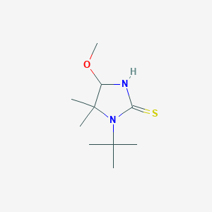 molecular formula C10H20N2OS B15378861 1-Tert-butyl-4-methoxy-5,5-dimethylimidazolidine-2-thione CAS No. 63547-68-2