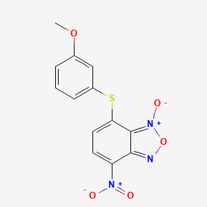 7-[(3-Methoxyphenyl)sulfanyl]-4-nitro-1-oxo-2,1lambda~5~,3-benzoxadiazole