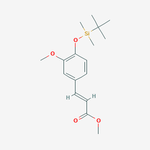 molecular formula C17H26O4Si B15378913 Methyl (E)-3-(4-((tert-butyldimethylsilyl)oxy)-3-methoxyphenyl)acrylate 