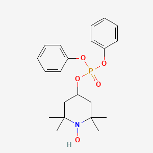 molecular formula C21H28NO5P B15378950 (1-Hydroxy-2,2,6,6-tetramethylpiperidin-4-yl) diphenyl phosphate CAS No. 52814-02-5