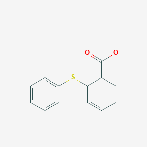 molecular formula C14H16O2S B15378958 Methyl 2-phenylsulfanylcyclohex-3-ene-1-carboxylate CAS No. 82207-32-7