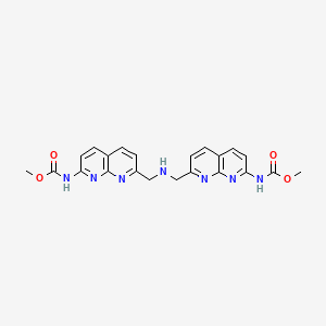 molecular formula C22H21N7O4 B15378966 Dimethyl ((azanediylbis(methylene))bis(1,8-naphthyridine-7,2-diyl))dicarbamate 