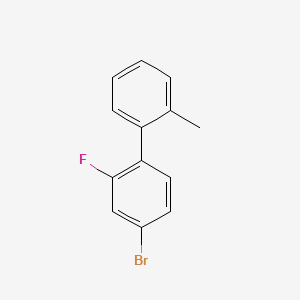 molecular formula C13H10BrF B15378968 4-Bromo-2-fluoro-2'-methyl-1,1'-biphenyl 