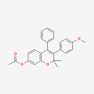 [3-(4-Methoxyphenyl)-2,2-dimethyl-4-phenylchromen-7-yl] acetate