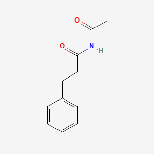 molecular formula C11H13NO2 B15379005 N-(3-Phenylpropanoyl)ethanimidic acid CAS No. 91132-95-5