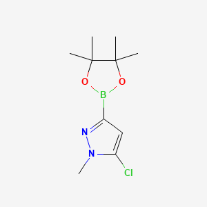 molecular formula C10H16BClN2O2 B15379008 5-Chloro-1-methyl-3-(4,4,5,5-tetramethyl-1,3,2-dioxaborolan-2-YL)-1H-pyrazole 