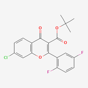 Tert-butyl 7-chloro-2-(2,5-difluorophenyl)-4-oxochromene-3-carboxylate