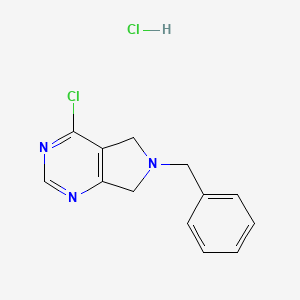 molecular formula C13H13Cl2N3 B15379023 6-Benzyl-4-chloro-6,7-dihydro-5H-pyrrolo[3,4-d]pyrimidine hydrochloride 