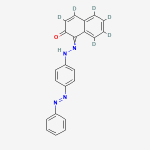 molecular formula C22H16N4O B15379024 3,4,5,6,7,8-Hexadeuterio-1-[(4-phenyldiazenylphenyl)hydrazinylidene]naphthalen-2-one 