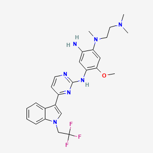 N1-(2-(Dimethylamino)ethyl)-5-methoxy-N1-methyl-N4-(4-(1-(2,2,2-trifluoroethyl)-1H-indol-3-YL)pyrimidin-2-YL)benzene-1,2,4-triamine