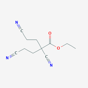 Ethyl 2,4-dicyano-2-(2-cyanoethyl)butanoate