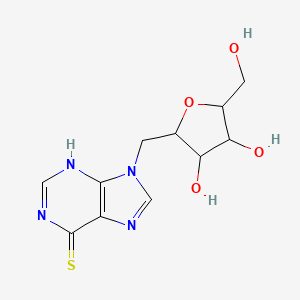 9-[[3,4-dihydroxy-5-(hydroxymethyl)oxolan-2-yl]methyl]-3H-purine-6-thione