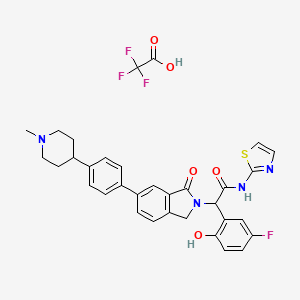 molecular formula C33H30F4N4O5S B15379089 Jbj-09-063 tfa 