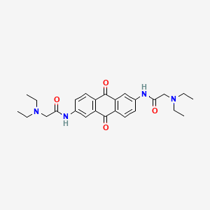 molecular formula C26H32N4O4 B15379122 2-(diethylamino)-N-[6-[[2-(diethylamino)acetyl]amino]-9,10-dioxo-2-anthryl]acetamide CAS No. 72966-57-5