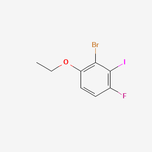 molecular formula C8H7BrFIO B15379128 2-Bromo-1-ethoxy-4-fluoro-3-iodobenzene 