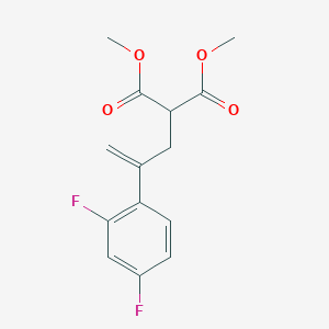 molecular formula C14H14F2O4 B15379138 Dimethyl 2-(2-(2,4-difluorophenyl)allyl)malonate 