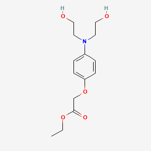 molecular formula C14H21NO5 B15379194 Ethyl 2-[4-[bis(2-hydroxyethyl)amino]phenoxy]acetate CAS No. 6327-96-4