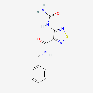 molecular formula C11H11N5O2S B15379222 N-benzyl-4-(carbamoylamino)-1,2,5-thiadiazole-3-carboxamide CAS No. 92847-01-3