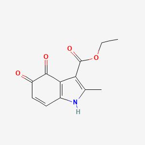 molecular formula C12H11NO4 B15379227 ethyl 2-methyl-4,5-dioxo-1H-indole-3-carboxylate CAS No. 50995-59-0