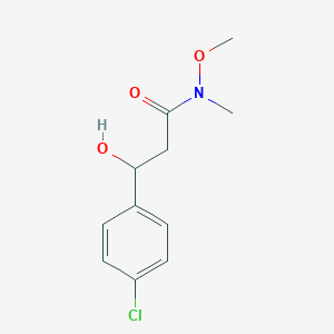 3-(4-chlorophenyl)-3-hydroxy-N-methoxy-N-methylpropanamide