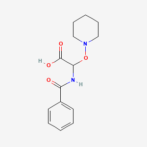 molecular formula C14H18N2O4 B15379285 Benzamido[(piperidin-1-yl)oxy]acetic acid CAS No. 66381-00-8