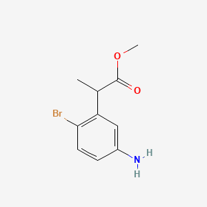 molecular formula C10H12BrNO2 B15379286 Methyl 2-(5-amino-2-bromophenyl)propanoate 