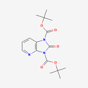 molecular formula C16H21N3O5 B15379344 Di-tert-butyl 2-oxo-1H-imidazo[4,5-b]pyridine-1,3(2H)-dicarboxylate 