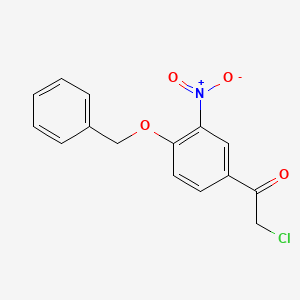 2-Chloro-1-[3-nitro-4-(phenylmethoxy)phenyl]ethanone