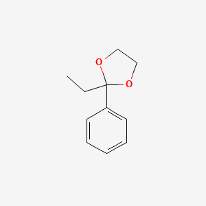 molecular formula C11H14O2 B15379386 2-Ethyl-2-phenyl-1,3-dioxolane CAS No. 4359-49-3