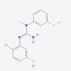 3-(2-Chloro-5-mercaptophenyl)-1-methyl-1-(3-(methylthio)phenyl)guanidine