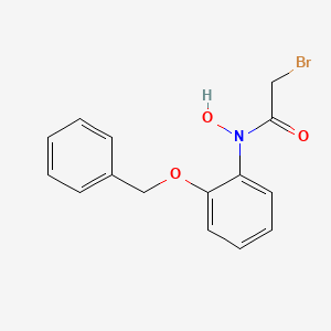 molecular formula C15H14BrNO3 B15379430 2-bromo-N-hydroxy-N-(2-phenylmethoxyphenyl)acetamide CAS No. 34288-00-1