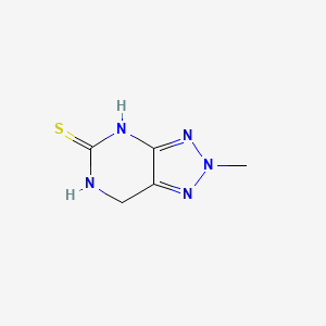 molecular formula C5H7N5S B15379436 2-methyl-6,7-dihydro-3H-triazolo[4,5-d]pyrimidine-5-thione CAS No. 77976-33-1